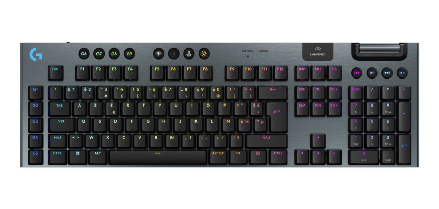 Logitech G G915 X LIGHTSPEED clavier Gaming USB + RF Wireless + Bluetooth AZERTY Français Noir
