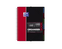 Cahier Oxford Etudiants Organiserbook A4+ petits carreaux 5mm 160 pages reliure spirale couverture polypro coloris assortis