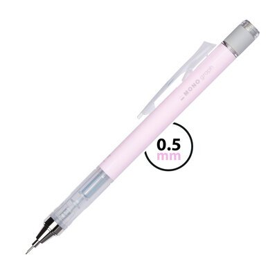 Porte-mines tombow monograph 0,5mm rechargeable gomme      telescopique interchangeable  coloris corps rose