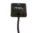 MCL CG-287C câble vidéo et adaptateur 0,24 m HDMI Type A (Standard) VGA (D-Sub) + 3,5 mm Noir