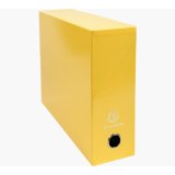 Boîte de classement Iderama, carte lustrée pelliculée, dos 9 cm, 34x25,5 cm, coloris Jaune