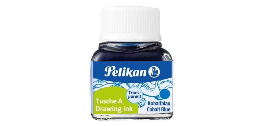 Encre de chine pelikan tire-lignes plumes dessinateur pinceaux couleur bleu cobalt flacon 10ml