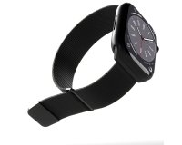 SBS Bracelet pour montre Bracelet maille App Watch Noir-boîtier 42-44-45-49