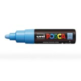 Marqueur peinture posca pc7m pointe large conique encre    inodore couvrante miscible    tous supports coloris bleu