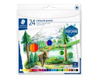 Crayon couleur staedler design journey hexagonal mine douce coloris assortis carton de 24 unites