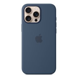 Apple Coque en silicone avec MagSafe pour iPhone 16 Pro Max - Denim