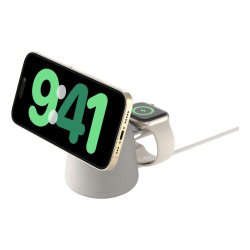 Belkin BoostCharge Pro Écouteurs, Smartphone, Smartwatch Beige Secteur Recharge sans fil Charge rapide Intérieure
