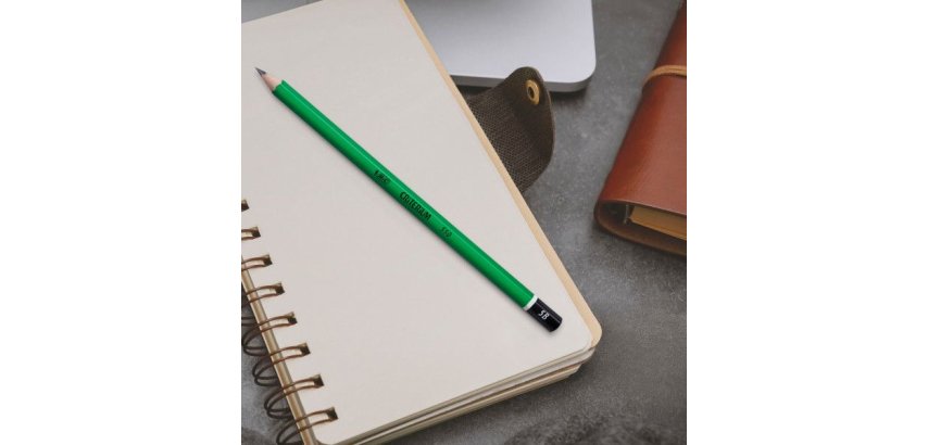 Crayon graphite bic critérium 550 2h bois hexagonal tête trempée baguée excellente taillabilité