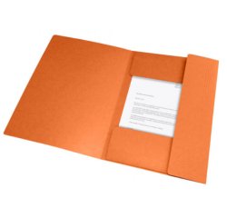 Chemise Oxford Top File + A4 avec élastique couverture carte orange