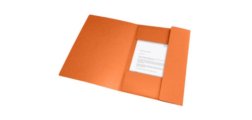 Chemise Oxford Top File + A4 avec élastique couverture carte orange