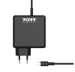 Port Designs PORT Connect 900097B-UK chargeur d'appareils mobiles Smartphone, Tablette, Ordinateur portable Noir Secteur Charge rapide Intérieure