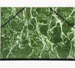 Carton à dessin exacompta papier marbré vert 90g dos koveril noir fermeture élastique 370x520mm