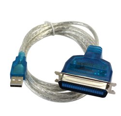 MCL Convertisseur USB vers port parallele câble parallèle Bleu 1,80 m