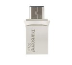 Transcend JetFlash 890 32GB lecteur USB flash 32 Go USB Type-A / USB Type-C 3.2 Gen 1 (3.1 Gen 1) Noir, Argent