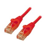 MCL Cable Ethernet RJ45 Cat6 3.0 m Red câble de réseau Rouge 3 m U/UTP (UTP)