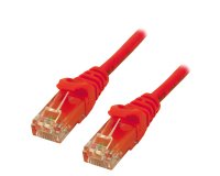 MCL Cable Ethernet RJ45 Cat6 3.0 m Red câble de réseau Rouge 3 m U/UTP (UTP) Rond