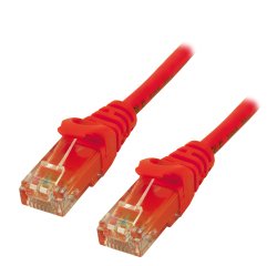 MCL Cable Ethernet RJ45 Cat6 3.0 m Red câble de réseau Rouge 3 m U/UTP (UTP)