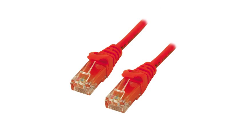 MCL Cable Ethernet RJ45 Cat6 3.0 m Red câble de réseau Rouge 3 m U/UTP (UTP)