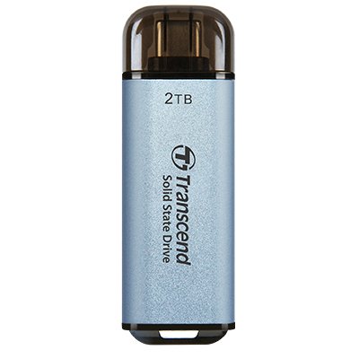 Transcend ESD300 Technologie Thunderbolt 2 To USB Type-A vers USB Type-C USB 3.2 Gen 2x2 Bleu