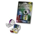 Lot rouleaux folia bandes adhesives pailletes           holographique 12mmx2m 6       unites coloris assortis