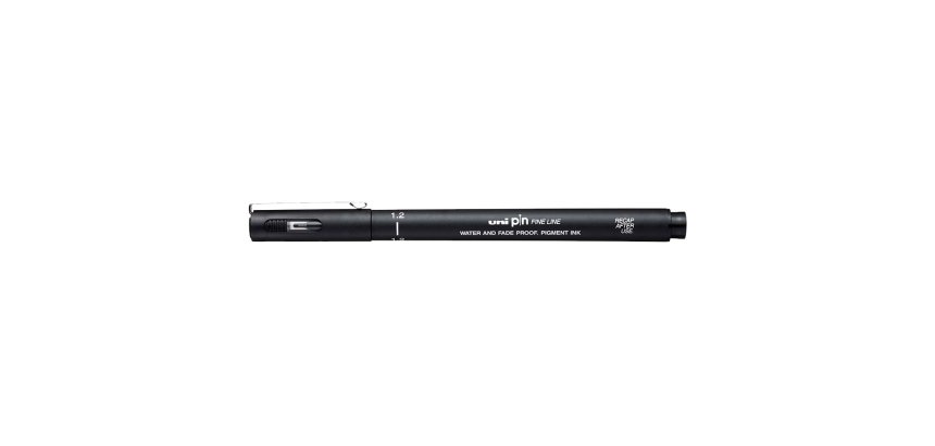 Feutre technique uniball pointes calibrees 1,2mm encre noir trace net et precis