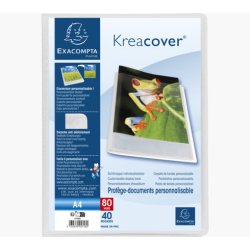 Protège-documents polypropylène semi rigide Kreacover® Chromaline 40 pochettes 80 vues - A4