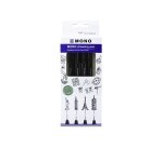 Stylo-feutre tombow mono drawing pen set fine 4 pieces 005 01 03 05 coloris noir