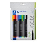 Feutre staedtler triplus fineliner 334 triangulaire    pointe superfine 0,3mm        coloris assortis etui carton