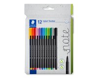Feutre staedtler triplus fineliner 334 triangulaire    pointe superfine 0,3mm        coloris assortis etui carton
