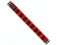 WP WPN-PDU-G01-08/R unità di distribuzione dell'energia (PDU) 8 presa(e) AC 1U Rosso