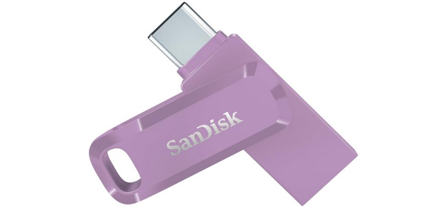 SanDisk Ultra Dual Drive Go USB 128GB lecteur USB flash 128 Go USB Type-A / USB Type-C 3.2 Gen 1 (3.1 Gen 1) Lavande
