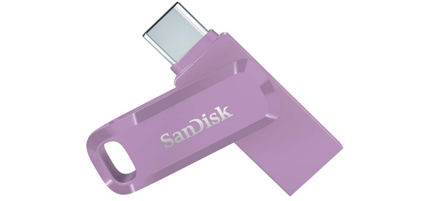 SanDisk Ultra Dual Drive Go USB 128GB lecteur USB flash 128 Go USB Type-A / USB Type-C 3.2 Gen 1 (3.1 Gen 1) Lavande