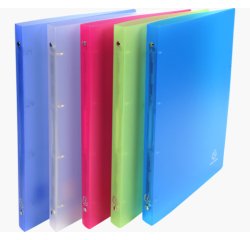 Classeur 4 anneaux 15 mm polypropylène Chromaline - A4 - Couleurs assorties