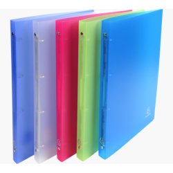 Classeur 4 anneaux 15 mm polypropylène Chromaline - A4 - Couleurs assorties
