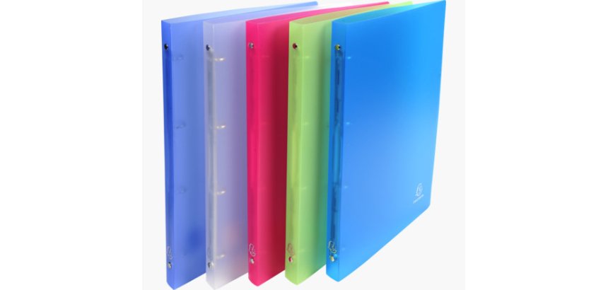 Classeur 4 anneaux 15 mm polypropylène Chromaline - A4 - Couleurs assorties