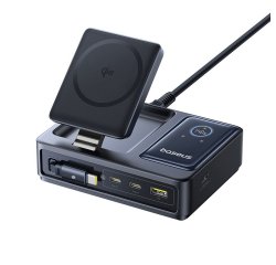 Baseus Nomos Universal Negro Corriente alterna Cargador inalámbrico Carga rápida Interior