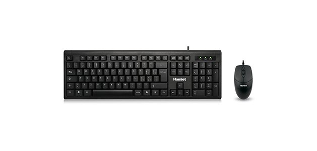 Hamlet KU200 tastiera Mouse incluso Casa USB Italiano Nero