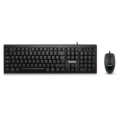 Hamlet KU200 tastiera Mouse incluso Casa USB Italiano Nero