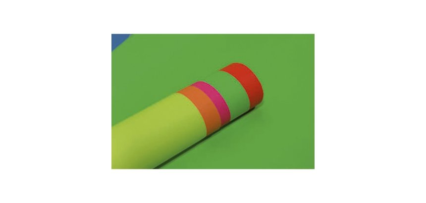 PAPIER AFFICHE FLUO, Rouleau de 10 feuilles 90g/m2 au format 60x80cm - Assortiment