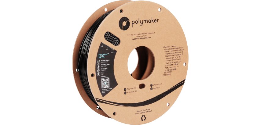 Polymaker PB02001 3D Printing Material PETg (Polyethylene Terephthalate Glycol) Black 750 g
