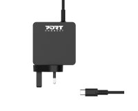 Port Designs 900096B-UK chargeur d'appareils mobiles Smartphone, Tablette Noir Secteur Charge rapide Intérieure