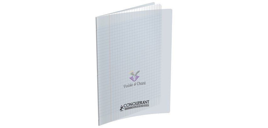 Cahier De Poesie Et Chant Conquerant Agrafe 210X297 96P 90Gseyes/Uni Polypro Incolore