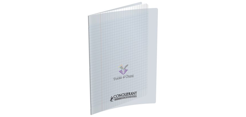 Cahier De Poesie Et Chant Conquerant Agrafe 210X297 96P 90Gseyes/Uni Polypro Incolore