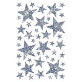 Gommette holographique maildor10,5x16cm design assortis coloris argent sachet 20 planches 1065 unites