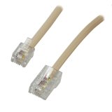MCL Cordon plat RJ11 6P/4C - RJ45 5m Gris