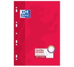 Feuillets mobiles 200 pages grands carreaux blancs 90 g 21 x 29,7 cm - Sous étuis carton