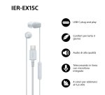 Sony IER-EX15C Auricolare Cablato In-ear Musica e Chiamate USB tipo-C Bianco
