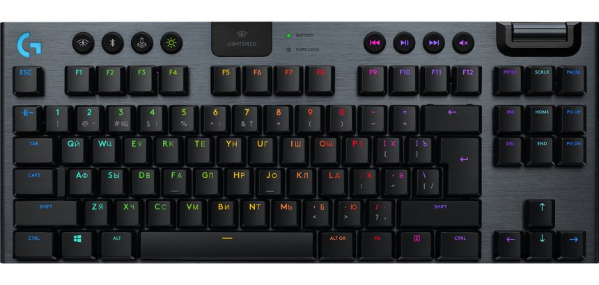 Logitech G 920-010587 tastiera Gaming RF senza fili + Bluetooth QWERTY Italiano Carbonio