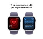 Apple Watch Series 11 GPS 42mm Cassa Alluminio Argento con Sport Band Viola Nebbia - S/M