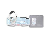 NASA ANDROMEDA4IN1-W teclado Ratón incluido Juego USB QWERTY Español Blanco